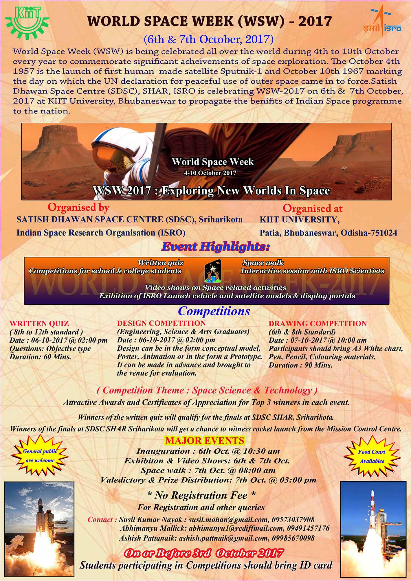 World Space Week WSW 2017 KIIT Bhubaneswar