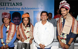 Dutee, Amiya and Aparajita Felicitated in KIIT