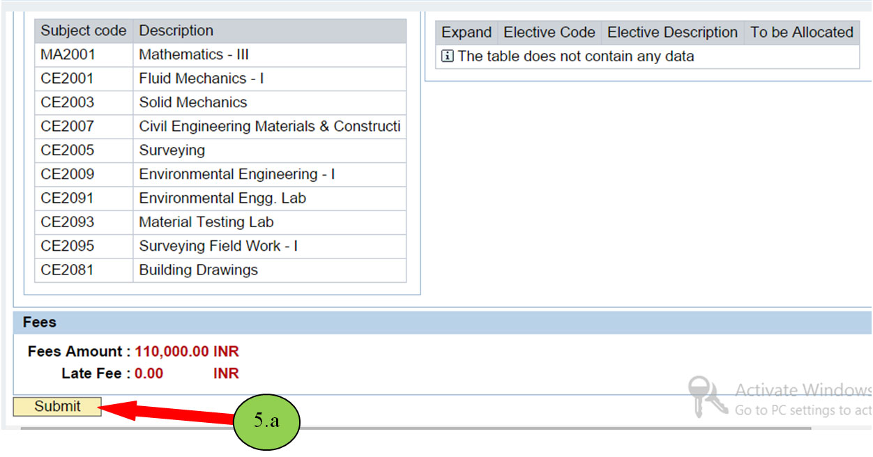 KIIT Semester Registration Step 5